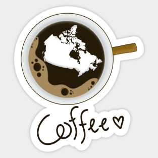 Coffee Love Canada Sticker